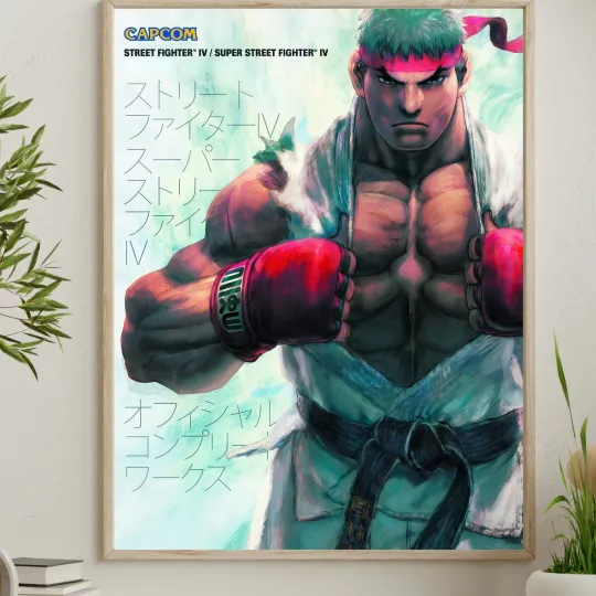 Discover Ryu Street Fighter Capcom Poster 18x24 | Retro Video Game Wall Art Print Decor