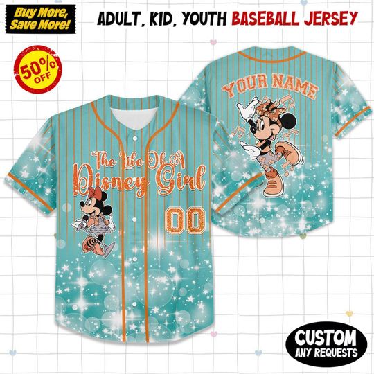Discover Custom Minnie The Life Of A Disney Girl Life baseball, Personalize Showgirl Shirt, Park Girl Shirt, Vacation Shirt, Gift for Disney Fans