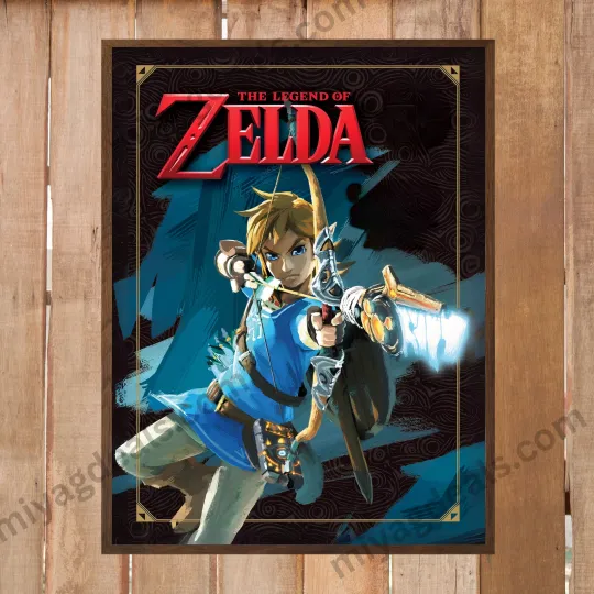 Zelda Gaming Poster Wall Art Legend Adventure Game Print Vertical Poster