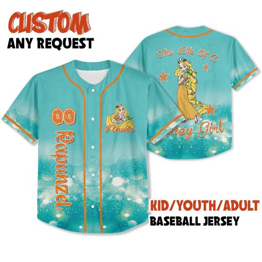 Discover Custom Rapunzel The Life Of A Disney Girl Life baseball, Personalize Disney Girl Shirt, Park Girl Shirt, Vacation Shirt