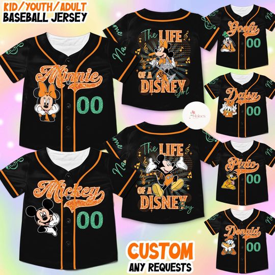 Personalized Minnie Mickey Mouse Disney The Life Of A Disney Girl Baseball Jersey, Showgirl Shirt, Park Girl Shirt,Disney Trip Concert Shirt
