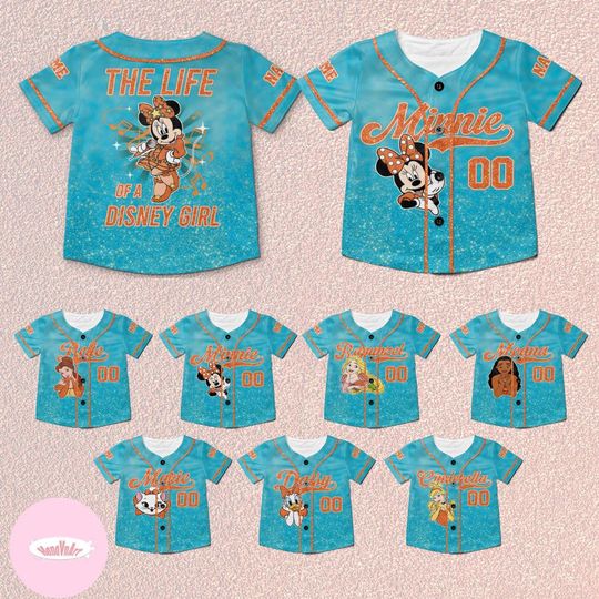 Discover Personalized The Life Of A Disney Girl Baseball Jersey, Minnie Daisy Disney Princess Park Girl, Disney Girl Trip Kids Adult, Park Princess