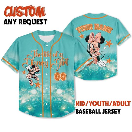 Discover Custom Minnie The Life Of A Disney Girl Life baseball, Personalize Showgirl Shirt, Park Girl Shirt, Vacation Shirt, Gift for Disney Fans