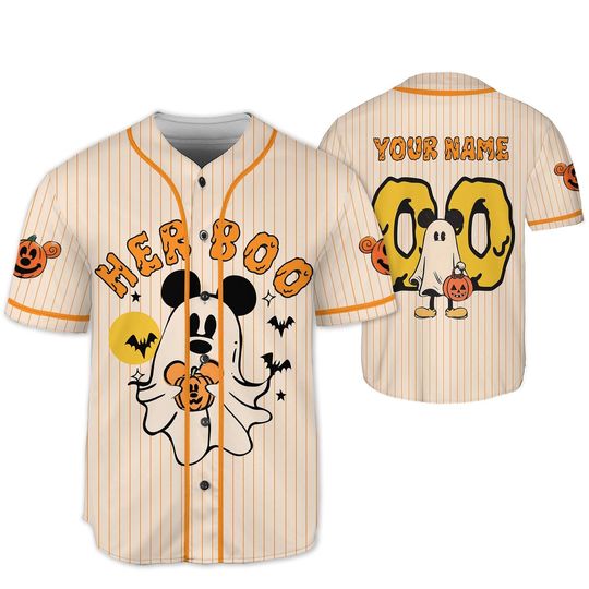 Discover Custom Mickey Halloween Jersey, Personalized Mickey Mouse Baseball Jersey, Spooky Disney Jersey for Kids, Adults & Fans