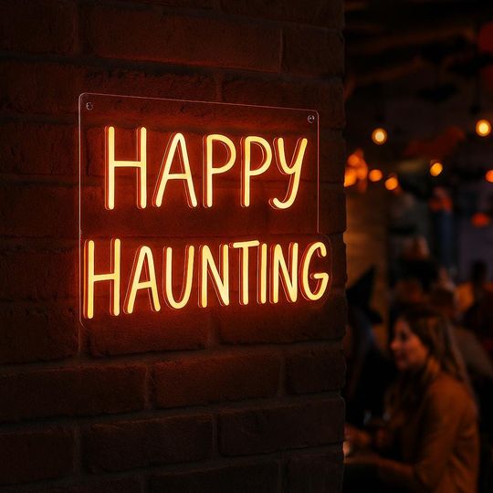 Discover Halloween Light. Gift Idea for Halloween Fan. Halloween Party Neon Decor.