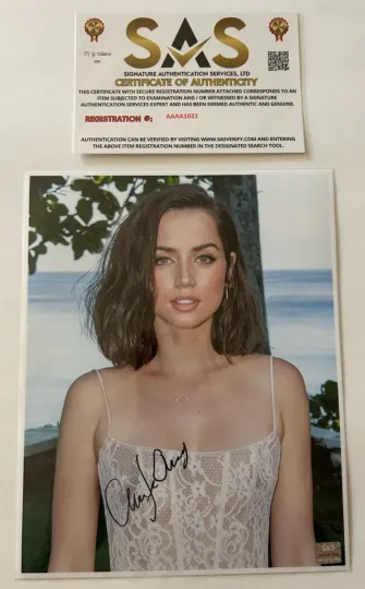 Ana de Armas James Bond Poster Signed Autograph