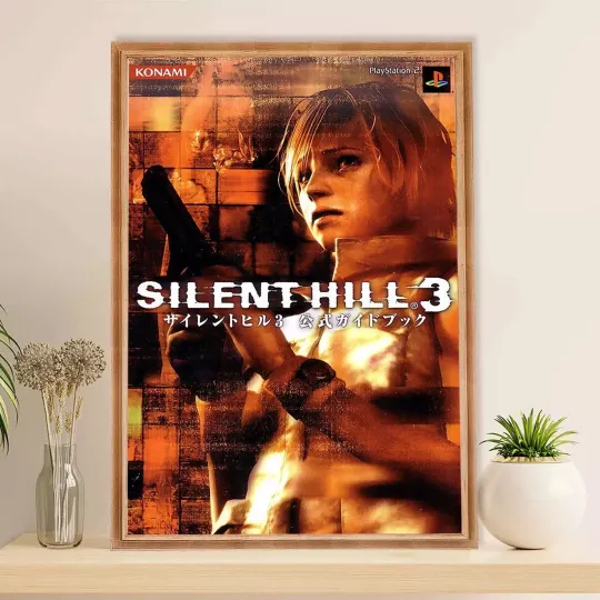 Silent Hill Game Room Poster, PS2 Vintage Wall Art, Horror Video Game Print