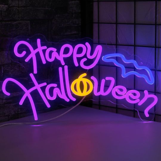 Discover Happy Halloween Neon Sign: LED Acrylic Halloween Decor