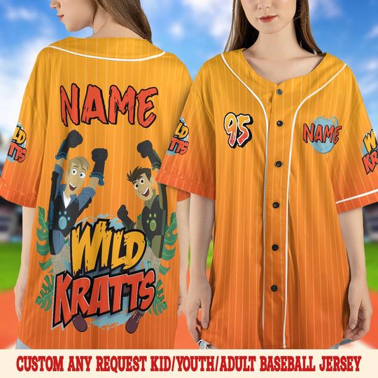 Personalized Wild Kratts Baseball Jersey/Martin Chris Kratt Aviva Corcovado Wild Kratts Birthday Boy Birthday Girl Wild Kratts Shirt