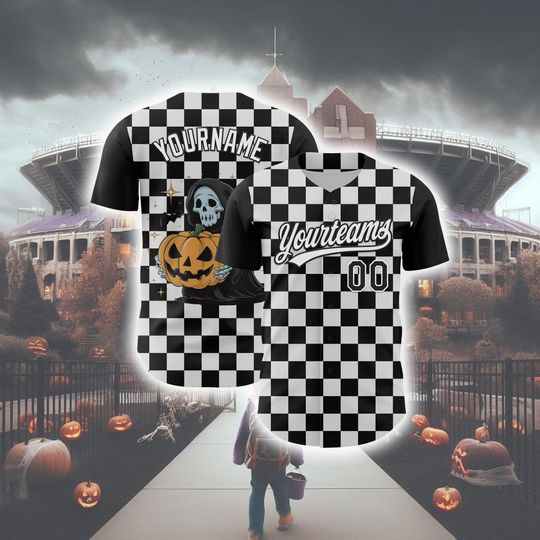 Custom Halloween Horror Baseball Jersey Casual Outfit