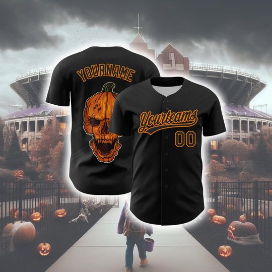 Discover Personalized Halloween Horror Baseball Jersey Streetwear Unisex Shirt
