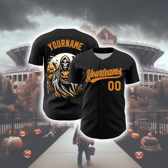 Discover Personalized Halloween Horror Baseball Jersey 3D Party Outfit