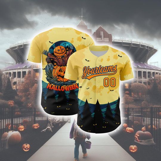 Discover Halloween Horror Baseball Jersey Custom Unisex Streetwear Shirt