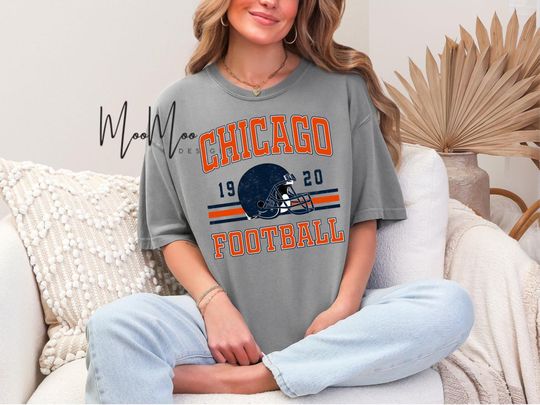 Discover Vintage Chicago Football T-Shirt, Chicago Gameday Fan Gear, Vintage Bear Tees