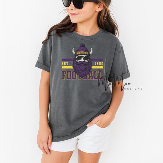 Discover Minnesota Football Mascot T-Shirt, Viking Mascot Animal, Minnesota Fan Gear, Viking Tees