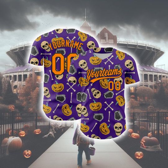 Discover Halloween Horror Baseball Jersey Custom Graphic Tee