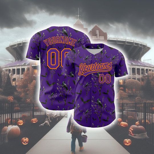 Discover Halloween Horror Baseball Jersey Custom Casual Costume Shirt