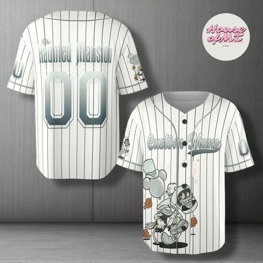 Haunted Mansion Baseball Jersey | Disney Halloween Jersey Shirt | Custom Horror Party Outfit | Spooky Character Baseball Jersey