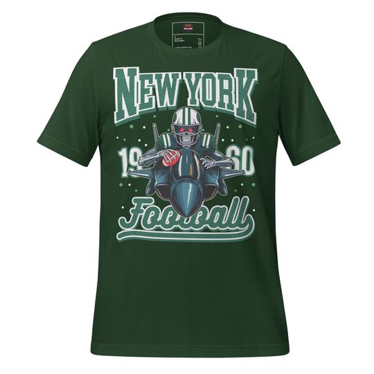 Discover New York Football Fan Gift T-Shirt Skeleton Player New York Sports Apparel