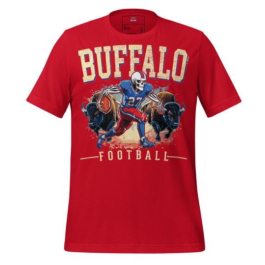 Discover Buffalo Football Fan Gift T-Shirt Skeleton Player Buffalo Sports Apparel