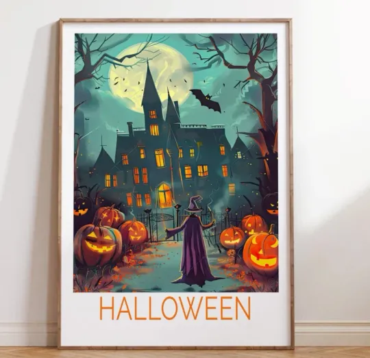 Discover Halloween Wall Art, Halloween Poster, Matte Vertical Print, Home Decor