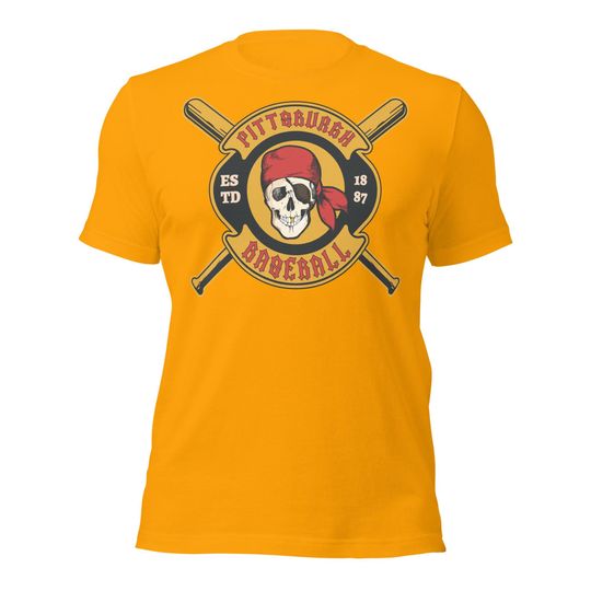 Discover Pittsburgh Baseball T-Shirt Vintage Retro Baseball Fan Gift Pittsburgh Sports Apparel