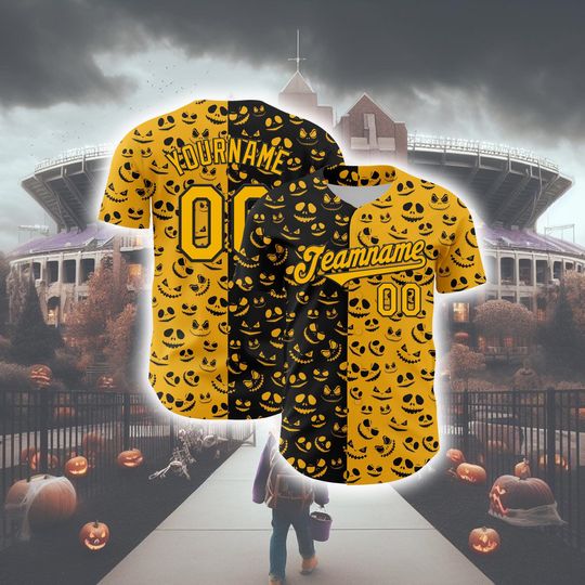 Discover Personalized Halloween Horror Baseball Jersey Party Outfit