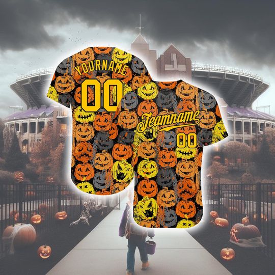 Discover Personalized Halloween Horror Baseball Jersey Cosplay Style Outfit