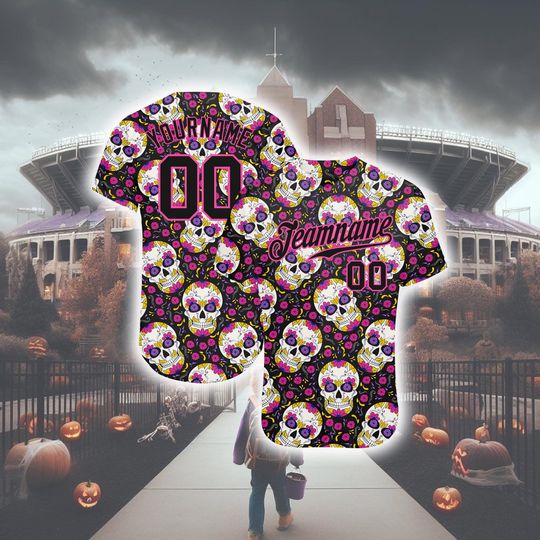 Discover Halloween Horror Baseball Jersey Custom Unisex Festival Wear