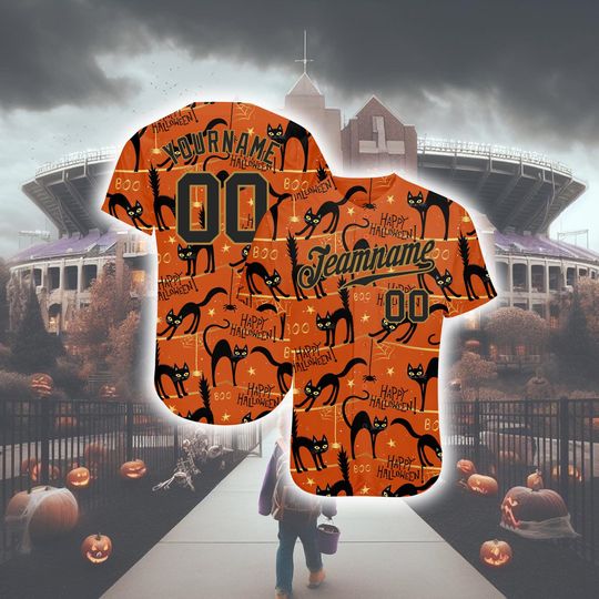 Halloween Horror Baseball Jersey Custom Unisex Fashion Tee