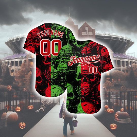 Discover Halloween Horror Baseball Jersey Personalized Unisex Casual Top