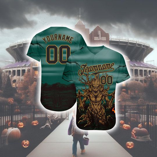Discover Halloween Horror Baseball Jersey Custom Festival Costume Shirt