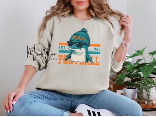 Discover Miami Football Mascot Crewneck Sweatshirt, Gameday Fan Gear Sweatshirt