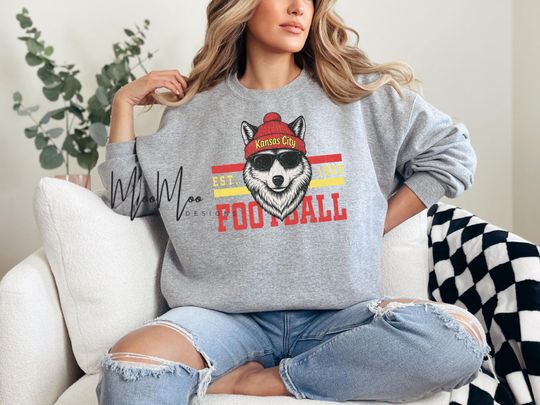 Discover Kansas City Football Mascot Sweatshirt, Gameday Fan Gear Sweatshirt