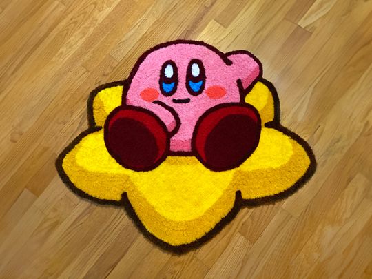 Kirby Shaped Rug - Anime, Gamer, Bedroom Wall Art