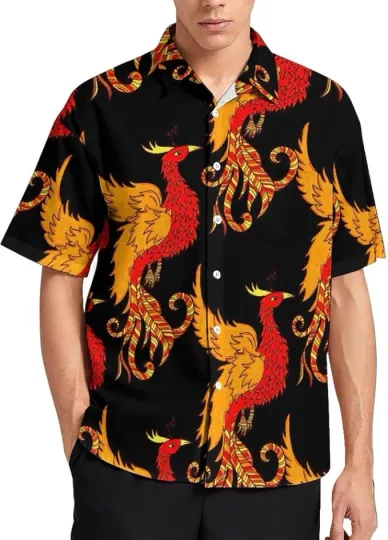 Discover Red Phoenix Hawaiian Shirt for Men