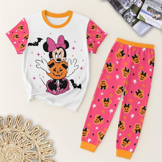 Discover Cute Cartoon Mouse T-Shirt and Pants, Halloween Pajamas Set, WDW Halloween Outfit, Magic Kingdom Gift