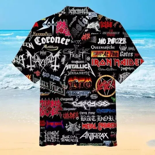 20th Century Classic Rock Band Hawaiian Shirt Men’s Summer Beach Wear