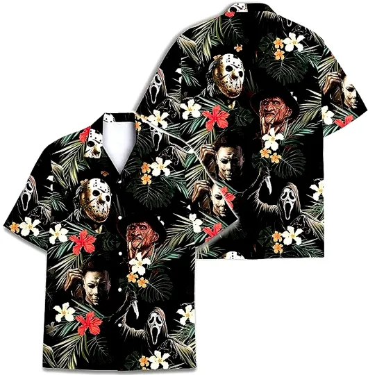 Discover Famous Horror of Filmland Unisex Hawaiian Shirt Halloween Gifts US