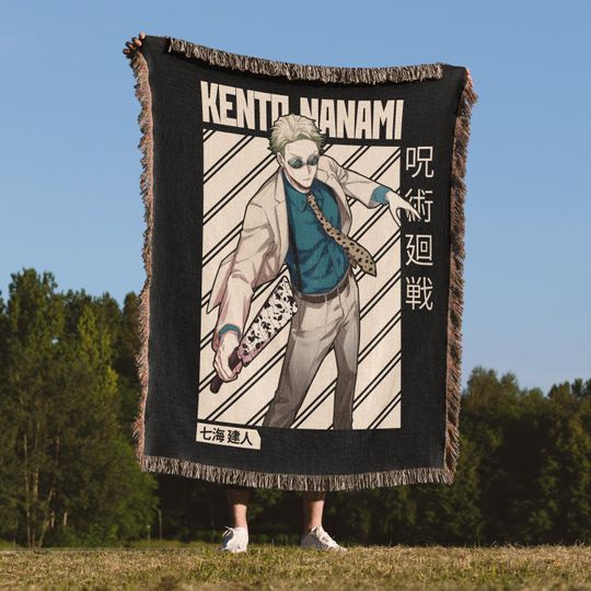 Discover Kento Jujutsu Satoru Woven Blanket, JJk Tapestry, Anime Manga Tapestry Woven , Suitable As Snuggle Blanket Or Woven Wall Hanging, Anime Gift