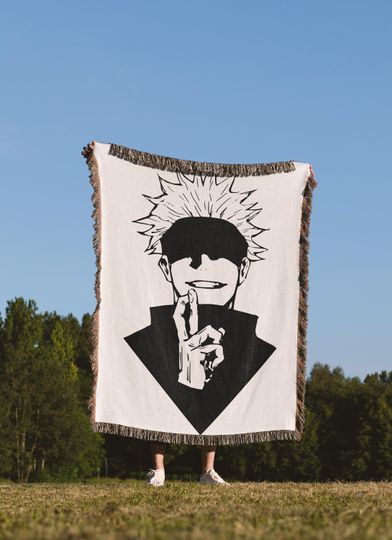 Discover Jujutsu Satoru Woven blanket, Besto Friendo blanket, Anime Lover blanket, Anime blanket, Anime Merch, My Besto Friendo blanket, Anime Gifts