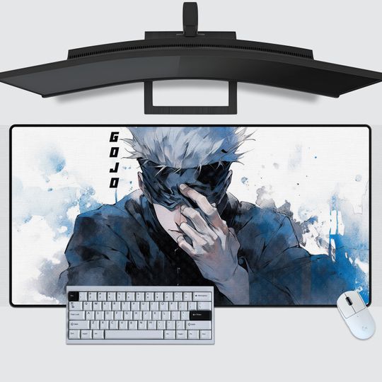 Discover Jujutsu Satoru Mousepad - Customizable Desk Mat for Gamers, Anime Decor, High Resolution, JJK