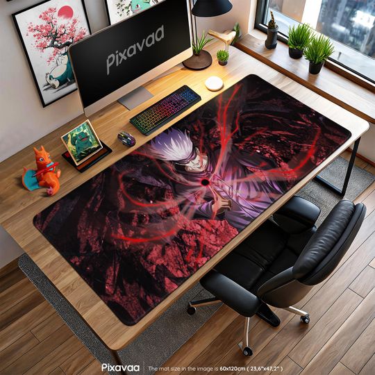 Gojo Cursed Energy Mouse Pad - Jujutsu Satoru Anime Desk Mat, Tokyo Jujutsu Gift