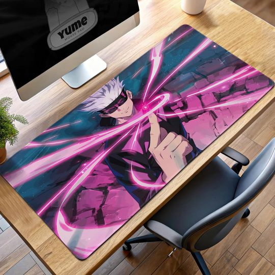 Satoru Gojo Gaming Desk Mat - Jujutsu Satoru Anime Mouse Pad