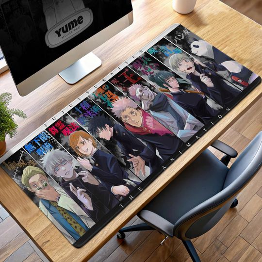 Jujutsu Satoru Mouse Pad, Anime Desk Mat, Itadori Gojo Gaming Desk Decor, JJK Fan Gift