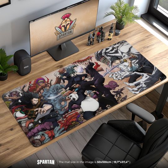 Jujutsu Satoru Battle Mouse Pad – Yuta, Maki, Panda & Geto Desk Mat – Anime Action Scene Decor – JJK 0 Gaming Gift