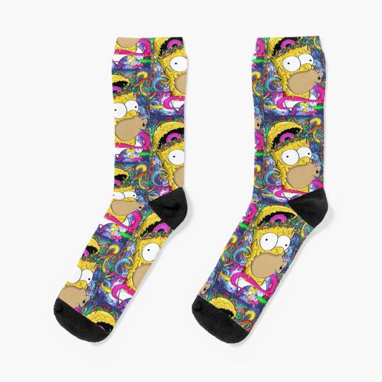 Discover Crazy Homer Socks, Simpson Funny, Gift for Fan