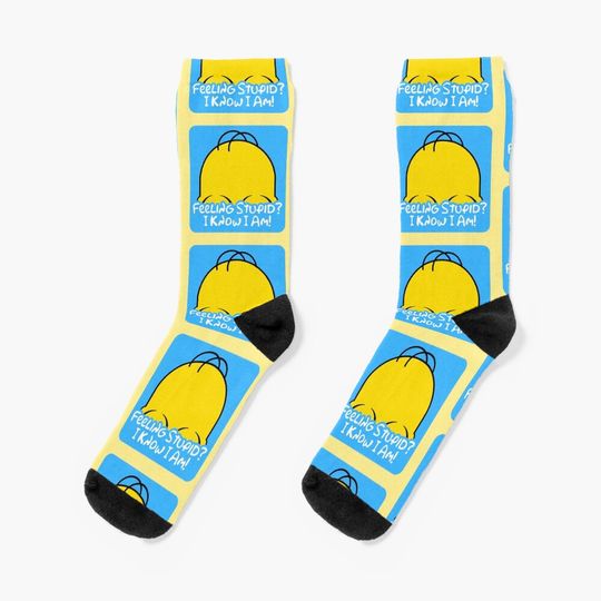 Discover Feeling Stupid? | Head Top V2 Socks, Simpson Funny, Gift for Fan