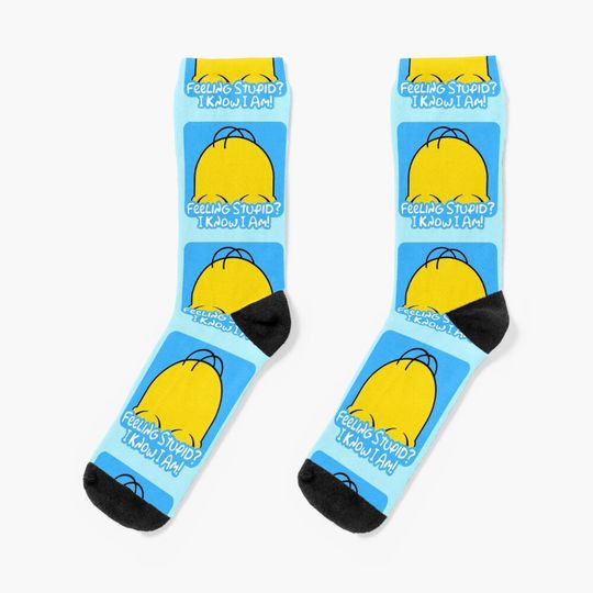 Discover Feeling Stupid? | Head Top V1 Socks, Simpson Funny, Gift for Fan