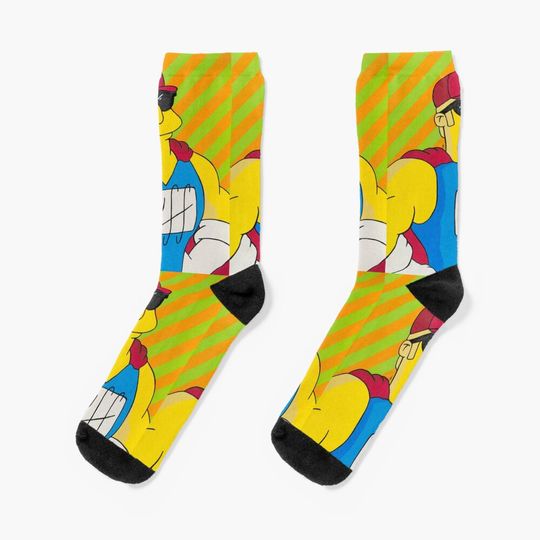 Discover Duffman, Oh Yeah! Socks, Simpson Funny, Gift for Fan